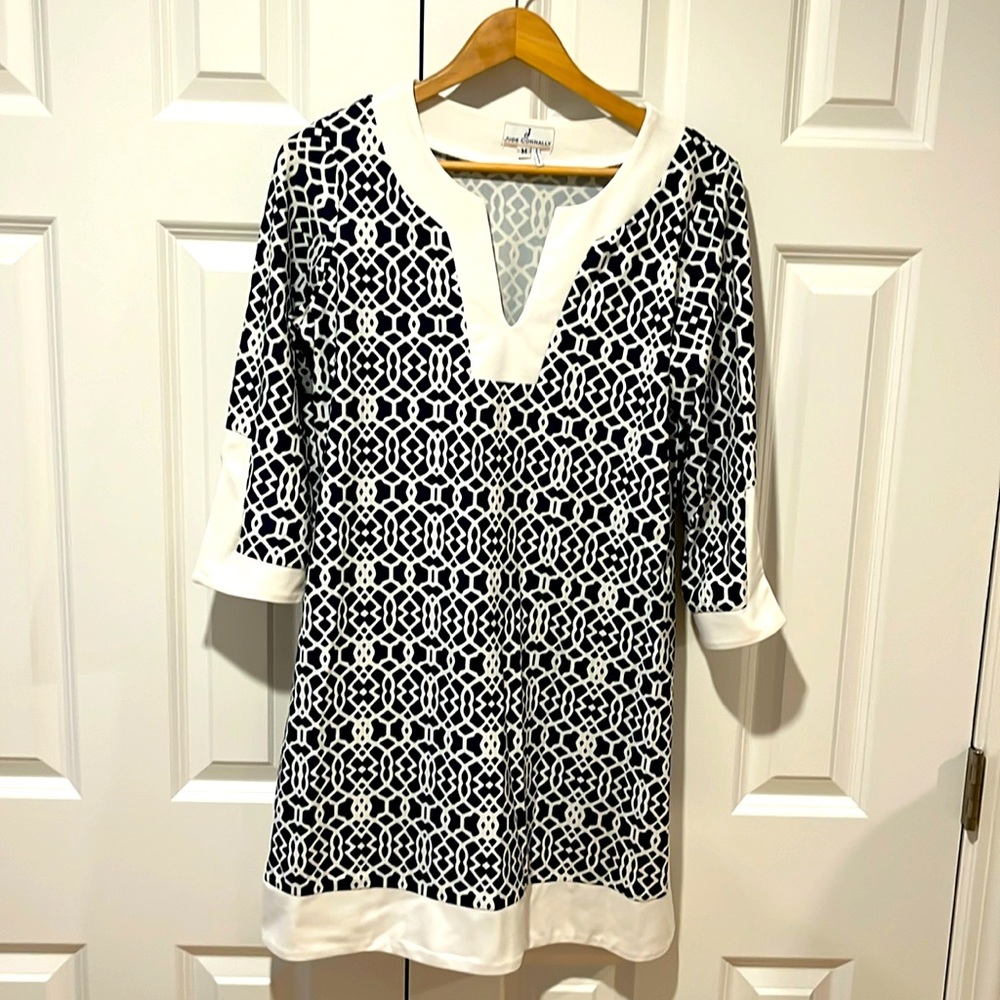 Jude Connally Tunic dress navy & white
